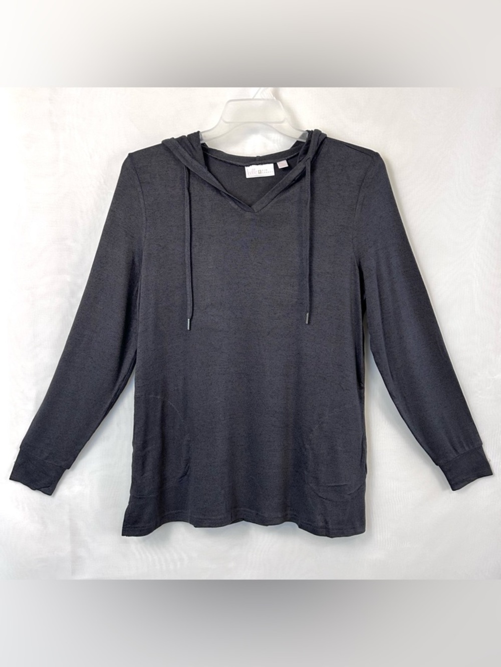 New QVC Belle By Kim Gravel Gray Lightweight Stretch Hoodie / Medium
